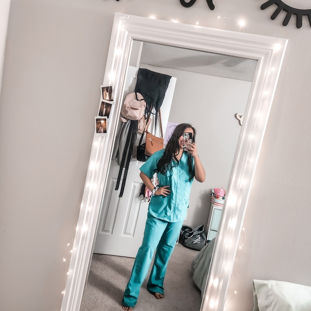 Teal Scrub Top